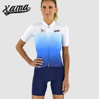 xama cycling women short sleeve jersey set pro team quick dry apparel roupas femininas com frete gratis camisa ciclismo bike kit