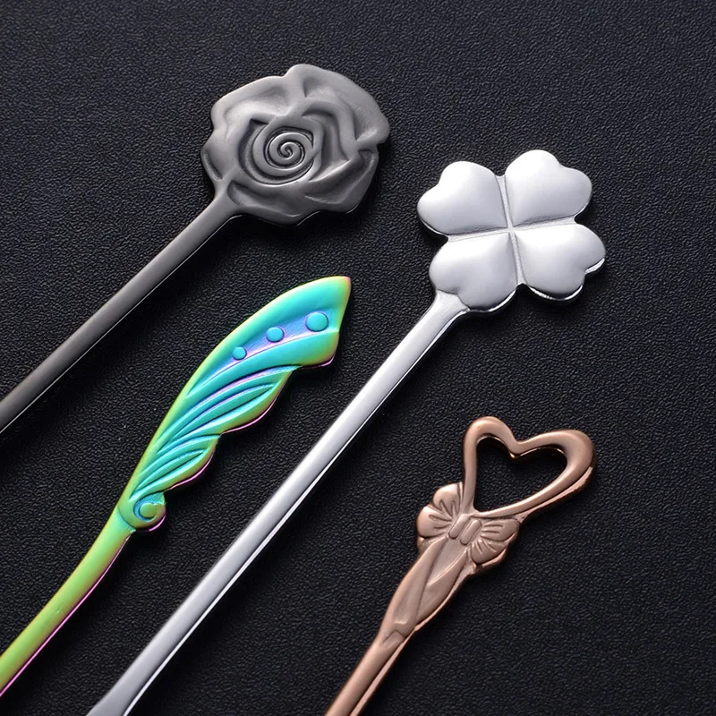 Необычная десертная ложка в форме клевера с рукояткой | Дом и сад