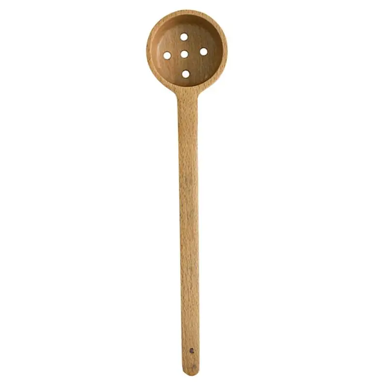 Деревянная ложка с длинной ручкой дуршлаг для кофейных зерен столовая посуда
