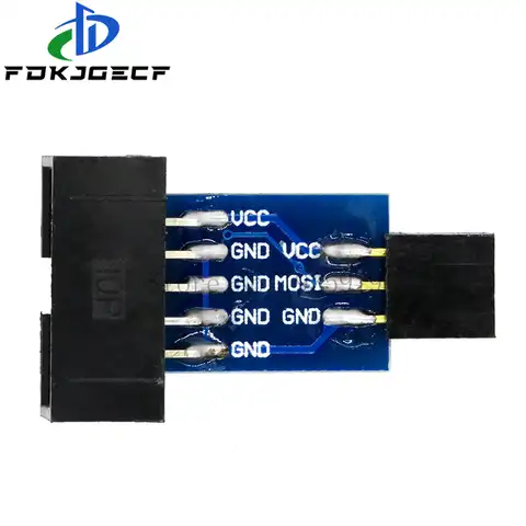 Преобразователь с 10 Pin на 6 Pin в стандартный 10 Pin на 6 Pin, плата адаптера для STK500 AVRISP USBASP ISP, преобразователь интерфейса AVR, 5 шт.