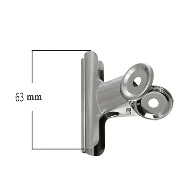 

24 Pack Large Silver Bulldog Binder Paper Clips/Metal Hinge Clip File Clamps for Home & Office Use (Silver, 2 1/2 Inch)