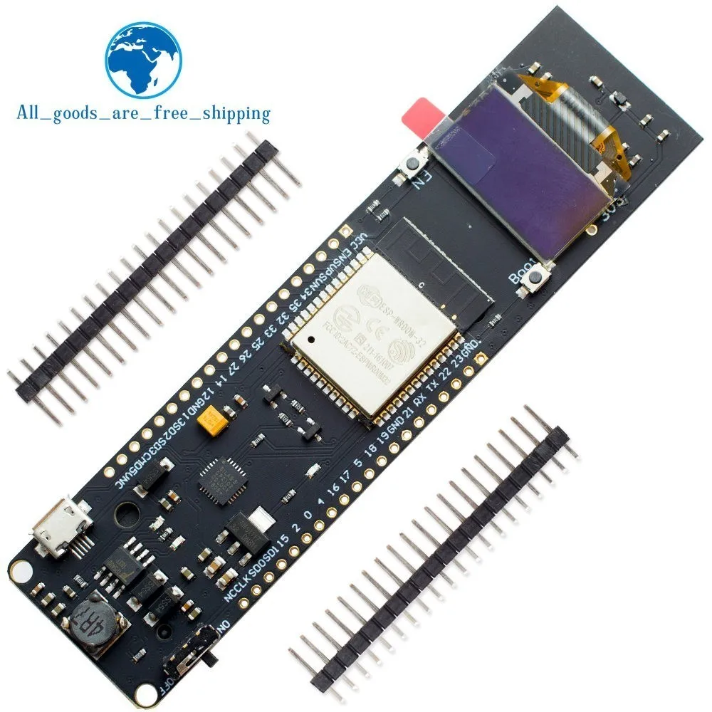 0,96 дюймовый oled-дисплей 18650 литиевая батарея WiFi Bluetooth щит ESP32 ESP-32 ESP8266 CP2102 модуль макетной платы