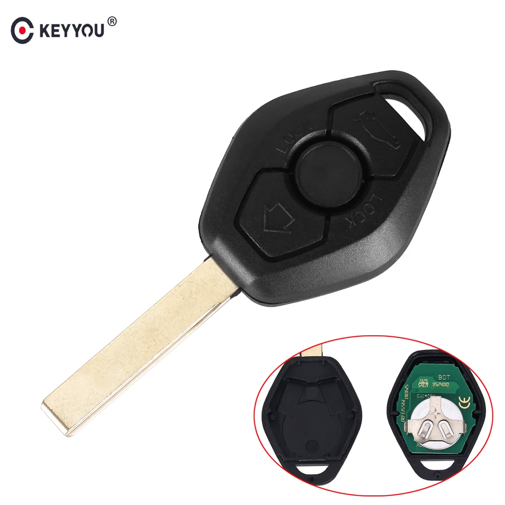 Ключ дистанционного управления KEYYOU с 3 кнопками для BMW EWS X3 X5 Z3 Z4 1/3/5/7 Series Fob 315 МГц