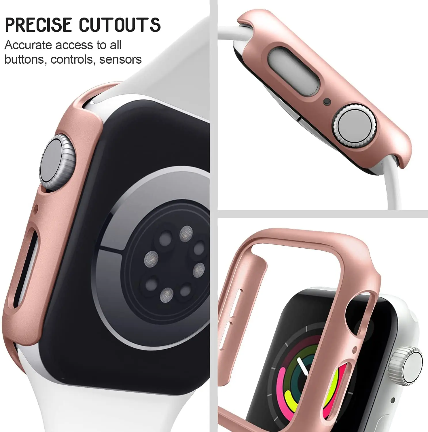 Чехол для Apple Watch 7 45 мм 41 аксессуары PC защита экрана бампер iWatch серии 6 se 5 4 3 2 1 44 40 42