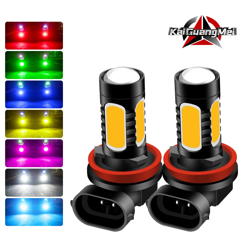 

Super Bright White 6500K H8 H11 H7 H4 H1 H3 P13W 9005 9006 LED Fog Light High Power 7.5W COB LED Bulbs for Fog Driving Lamp 12V