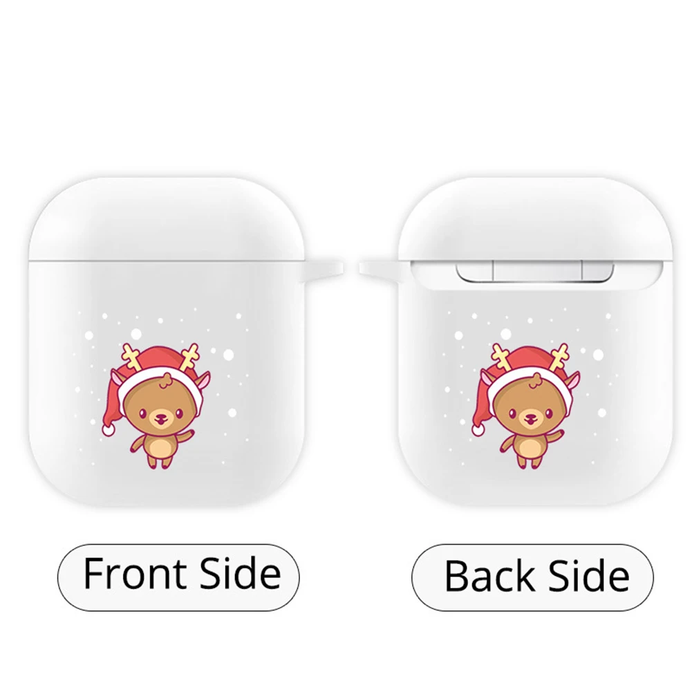 Рождественская Bluetooth гарнитура с изображением снеговика лося для airpods 1/2