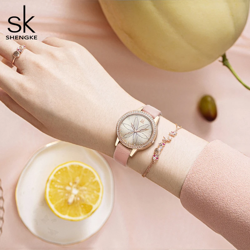 

Shengke Luxury Fashion Women Watches Waterproof Casual Quartz Ladys Watch for Woman Dress Ladies Wristwatches Relogio Feminino