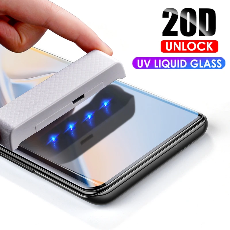 Закаленное стекло 21D с УФ-защитой для iPhone 11 Pro Max защитное жидкостью экрана 6 6S 7 8 Plus