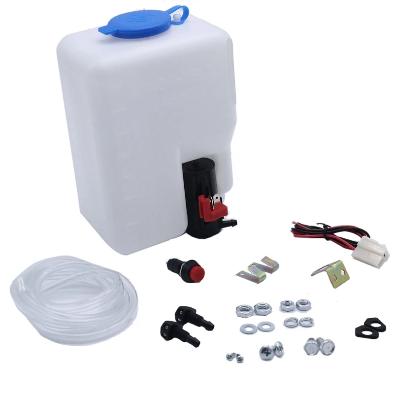 

Universal Windscreen Washer Bottle Kit 12V for Beetle Kit Classic Cars 110943769329 Bottle Pump Hose Jets Switch Wiring