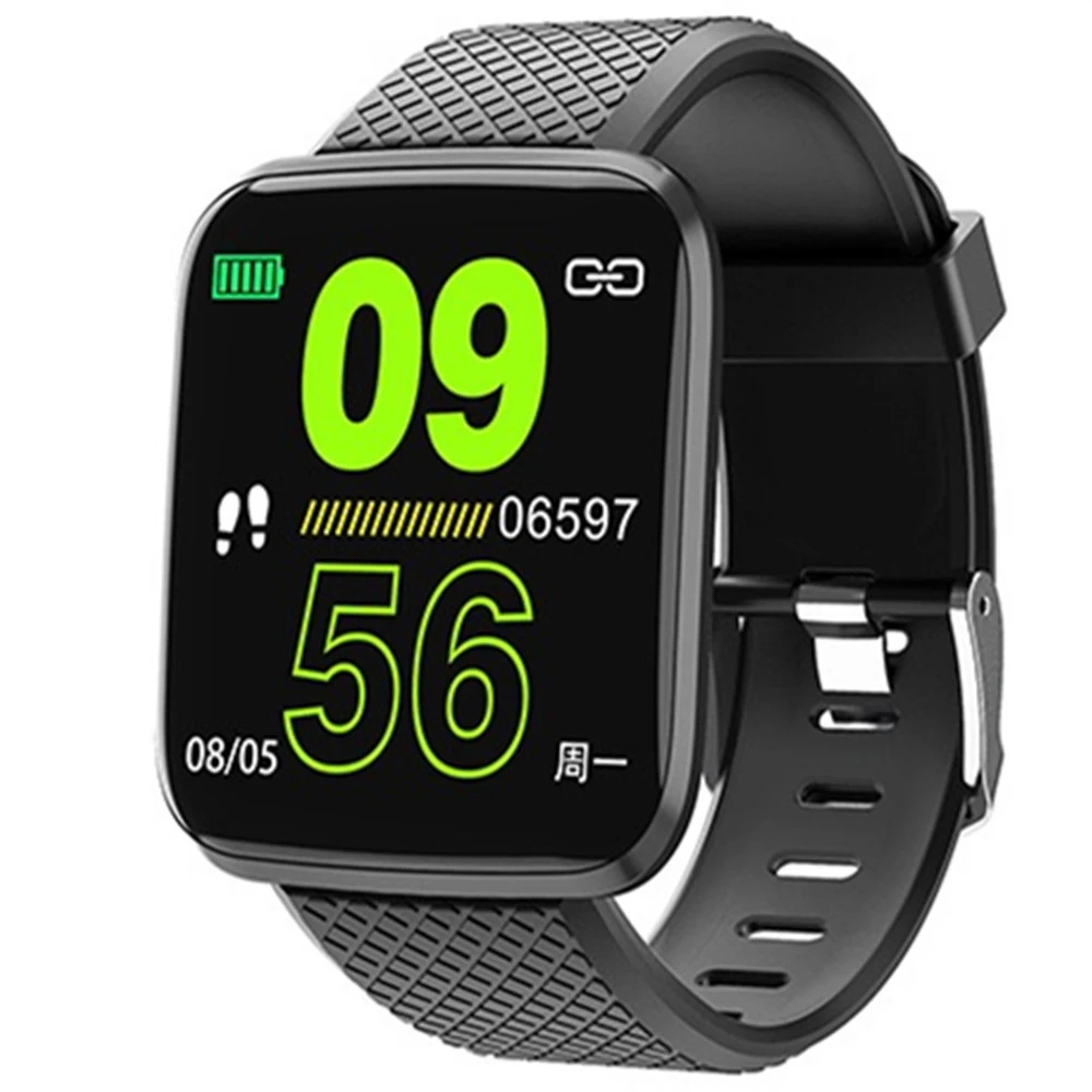 

Black Smart Watch Men Fitness Tracker Waterproof Blood Pressure Heart Rate Monitor Sport Smartwatch Woman For Android IOS