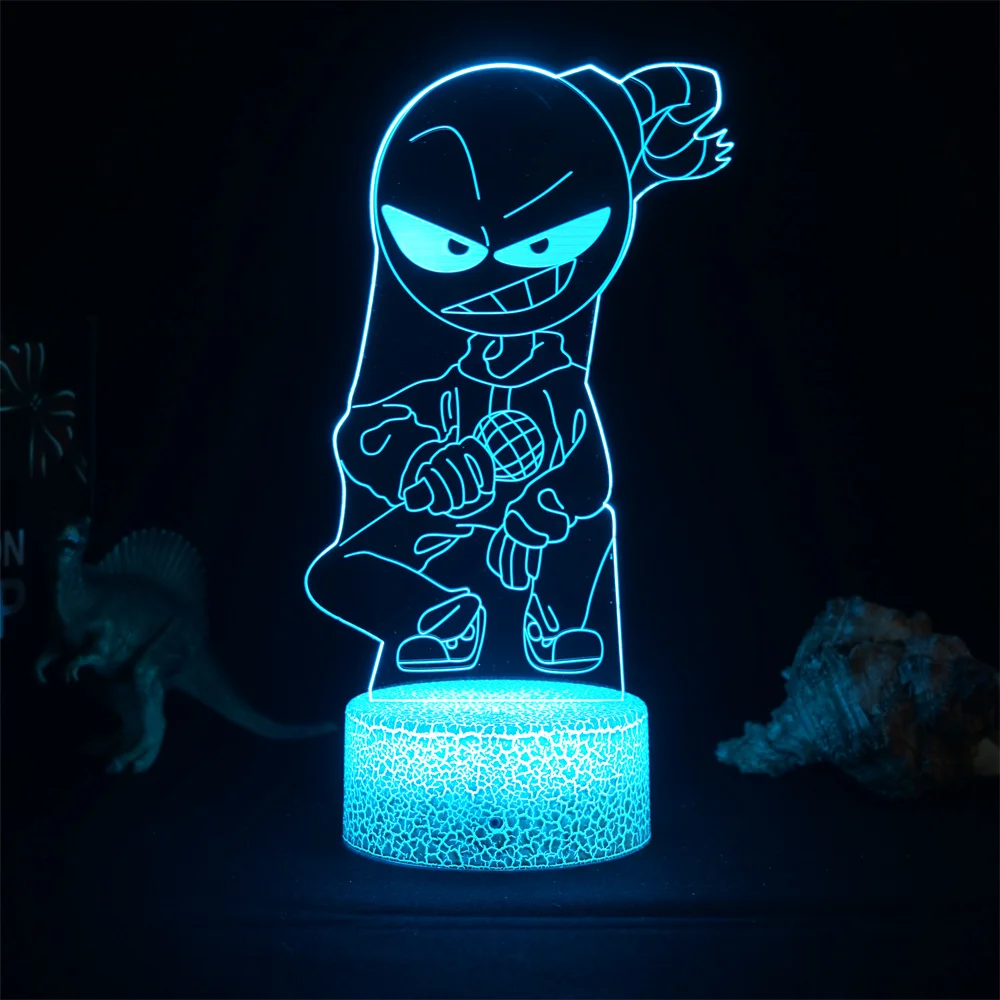 

Фигурка настольной игры Funkin для игровой комнаты, светодиодсветодиодный ночные светильники FNF, светодиодные панели, 3d-лампа, милый Декор для ...