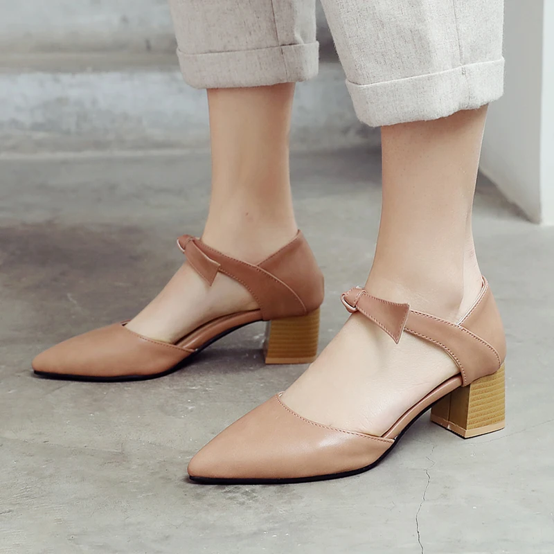 

Plus Size 34-46 Women Pumps Sexy Summer Shoes High Heels Woman Party Shoes Slingback Pointed Toe Buckle Strap Female Dress Shoes