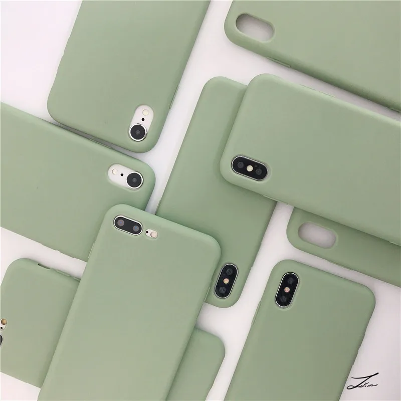 Матовый чехол зеленого маття для телефона Xiaomi Mi 8 9 se 9t 10 11 pro a1 a2 a3 mia1 mia2 mia3 lite note 3