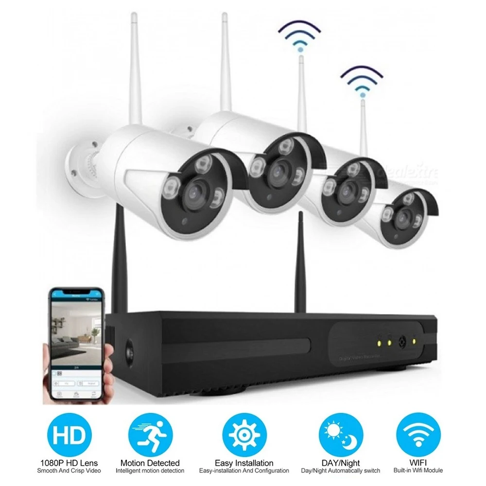 

IP-камера с Wi-Fi, 8 каналов, 1080 МП, P2P, P