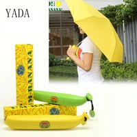 yada fashion mini banana umbrella parasol rainy creative fruit folding umbrellas for women men uv windproof umbrellas yd200027