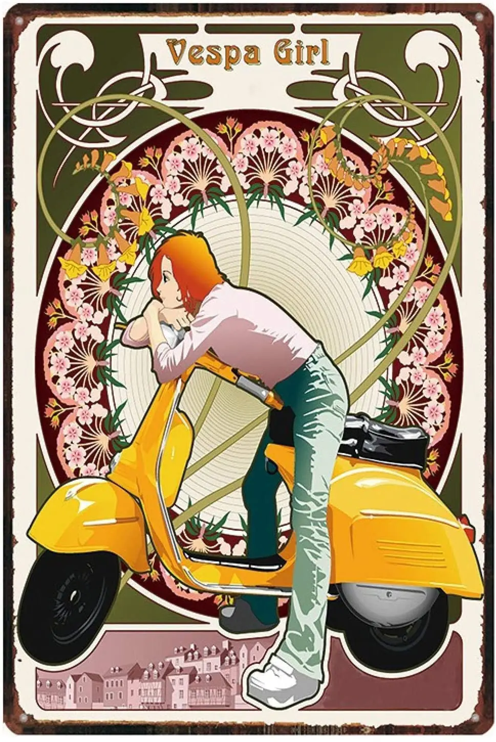 

Color Motorcycle Tin Signs Shabby Retro Art Motor Garage Shop Metal Sign Decor Poster Home Wall 12*8 Inch