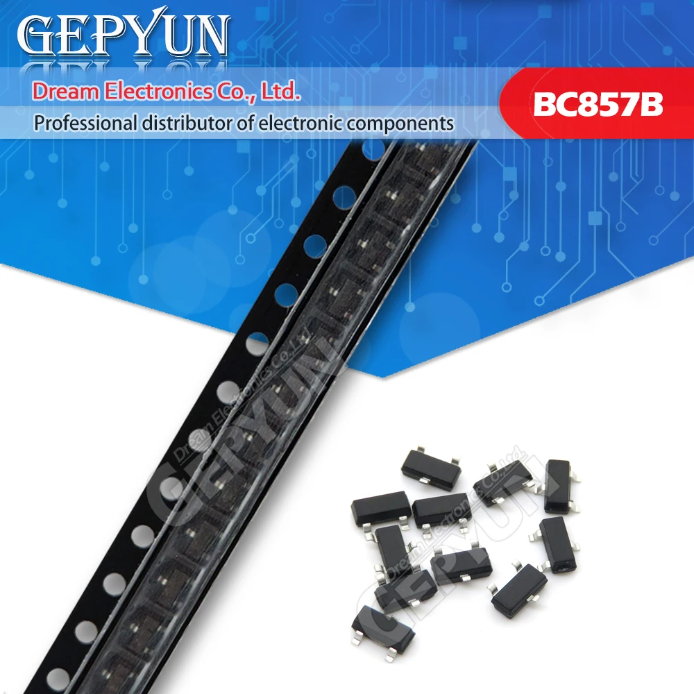 100 шт. BC857B SOT23 BC857 SOT SMD SOT-23 3F новый транзистор