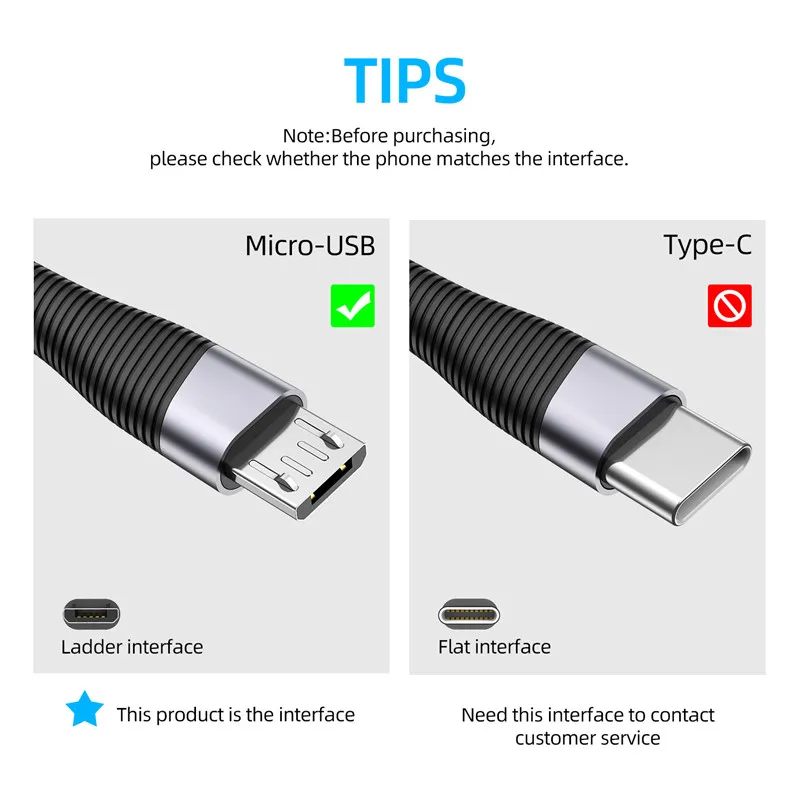 Кабель Micro USB USLION для Xiaomi Redmi Note 5 Pro кабель быстрой зарядки и передачи данных 3 А 1 м 2