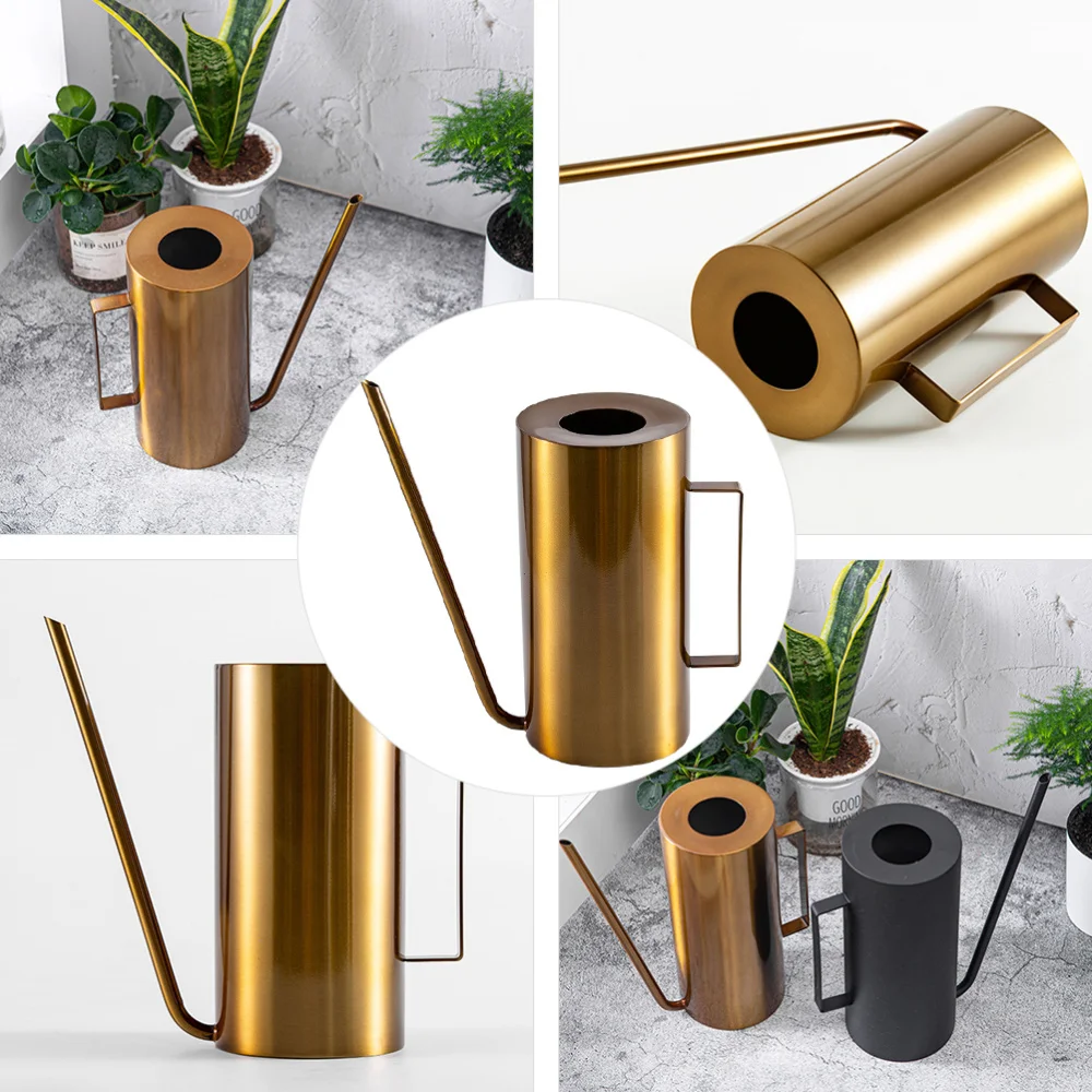 

1pc Large Capacity Flowering Pot Durable Metal Watering Can for Courtyard