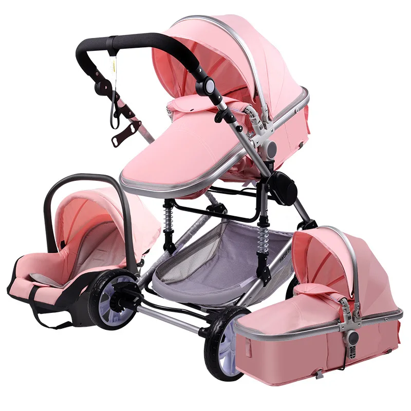 

Baby Stroller 3 In 1 Portable Baby Carriage Folding Prams High Landscape Prams Newborns Baby Prams For Newborns Stroller BA60TC