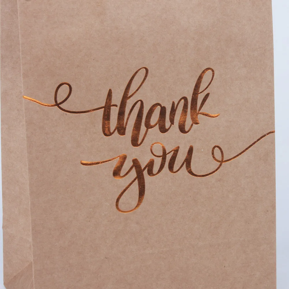 10 шт. подарочных пакетов спасибо Бумага сумки с ручками Baby Shower вечерние Свадебные