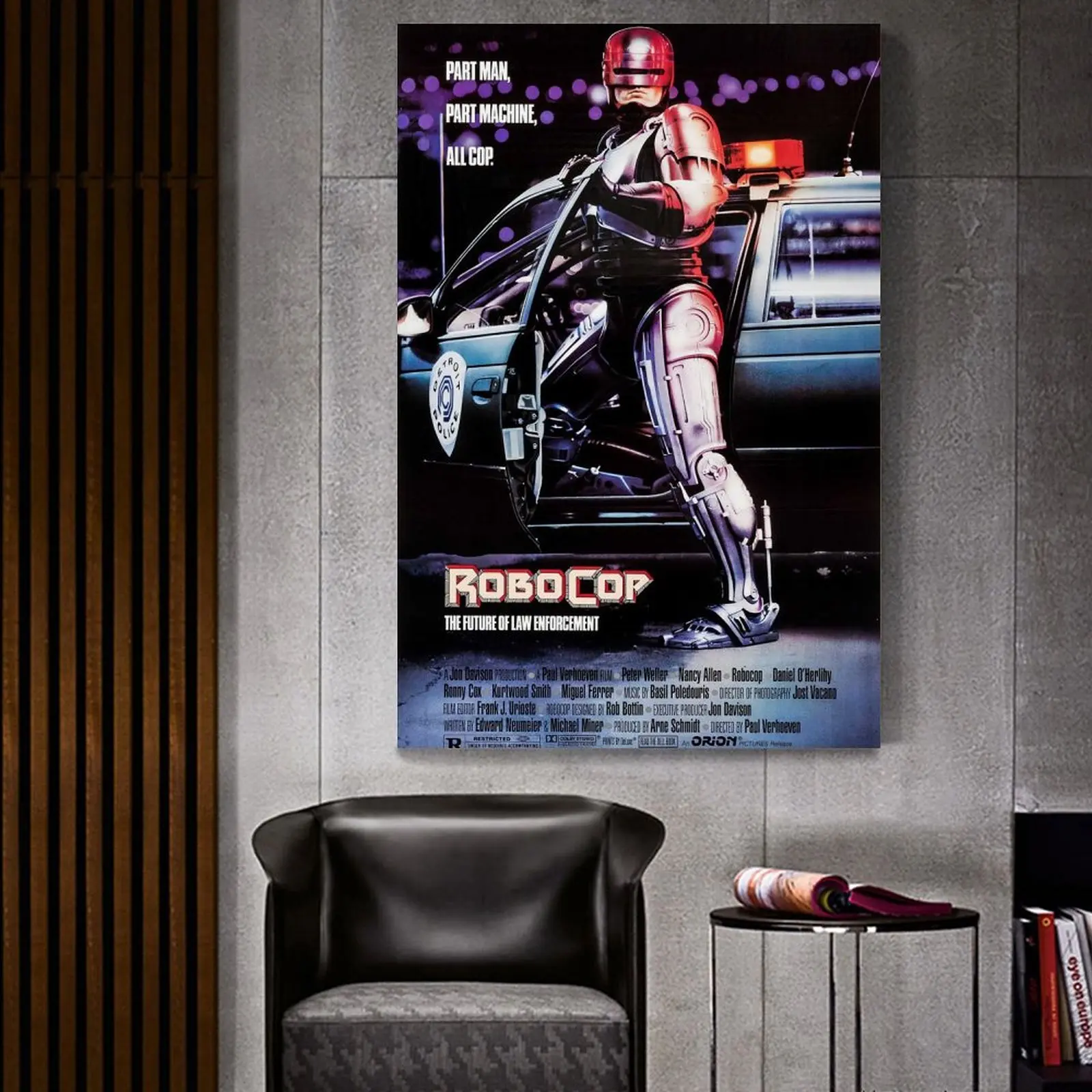 Робокоп плакат художественной печати на холсте с изображением и печатью на стене для современного декора спальни семьи.