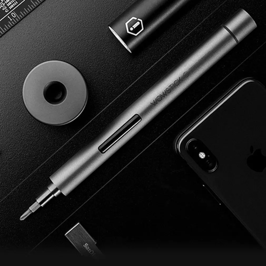WOWSTICK 1F+ мини электрический шуруповерт перезаряжаемый беспроводной набор отверток с светодиодный литиевой батареей