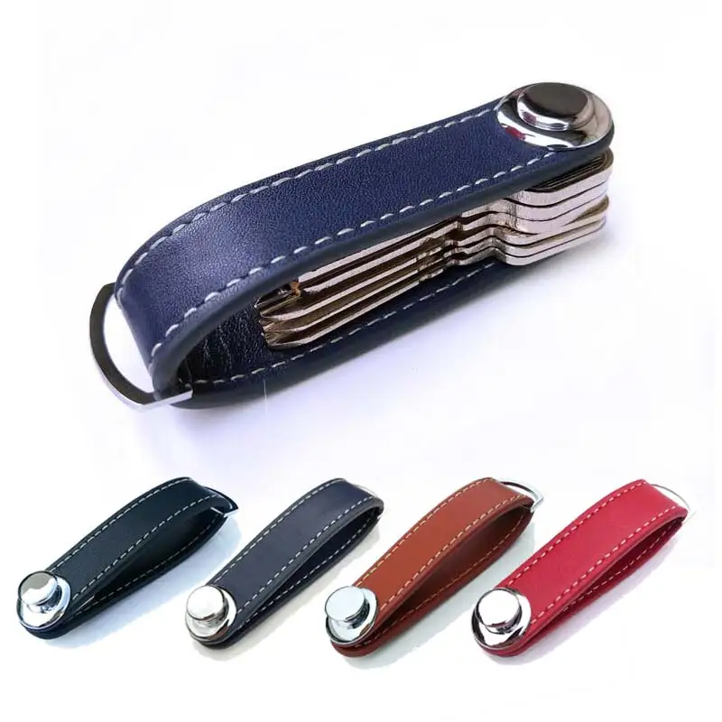 Новинка 1 шт. 4 цвета кожаный брелок для ключей кольцо искусственная кожа Чехол