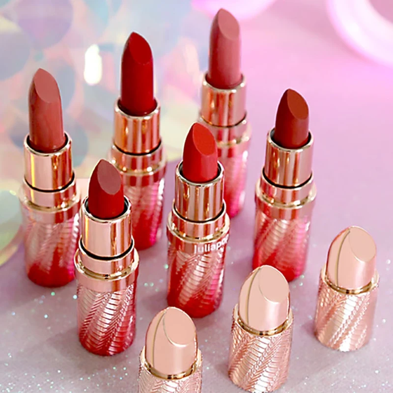 Шелковистая гладкая сексуальная матовая помада для губ антипригарная