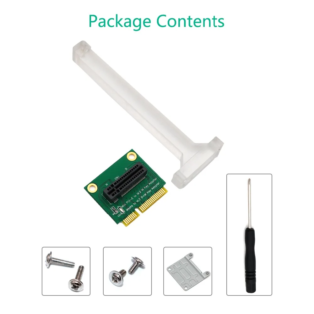 M.2 NGFF nvme SSD/B+ M key SATA bus SSD to Mini PCI-E Adapter(вертикальная установка) для 2280 типа SSD