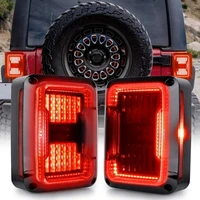 smoke lens led tail light for jeep wrangler jk 2007 brake reverse light rear back up lights daytime running lamps