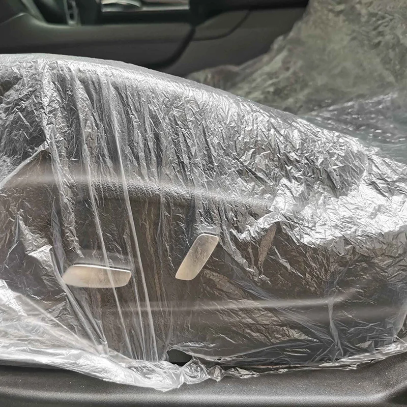 Автомобильные одноразовые пластиковые прозрачные защитные чехлы на сиденья 5 шт.