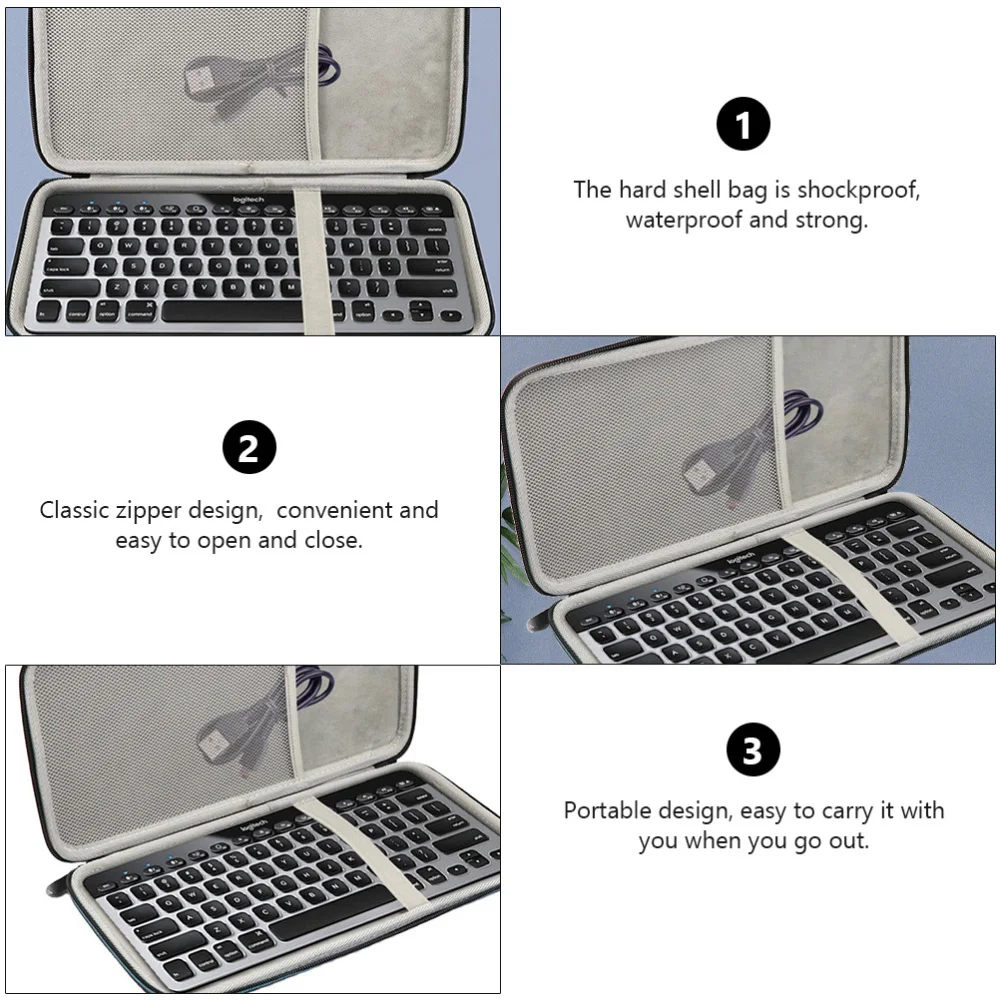 

Sturdy Keyboard Bag Compact Hard Shell Keyboard Bag Compatible for Keyboard K380
