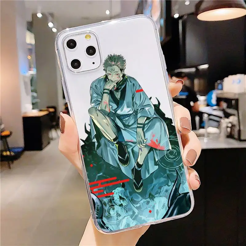 

Jujutsu Kaisen Anime Gojo Satoru Phone Case Transparent soft For iphone 5 5s 5c se 6 6s 7 8 11 12 plus mini x xs xr pro max