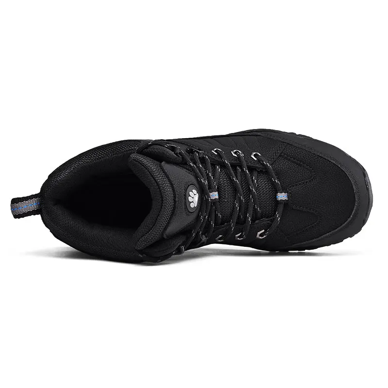 MANLI Genuine Leather Men Outdoor Hiking Shoes Winter With en Leather Boots Waterproof Mountain Climbing Hunting Boots