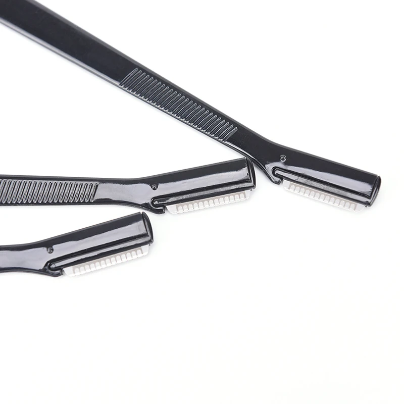 3PCS/Set Black Mini Eyebrow Trimmer Safe Shaving Razors Small Size Blade Women Face Care Hair Removal Tool Makeup Shaver Knife | Красота и