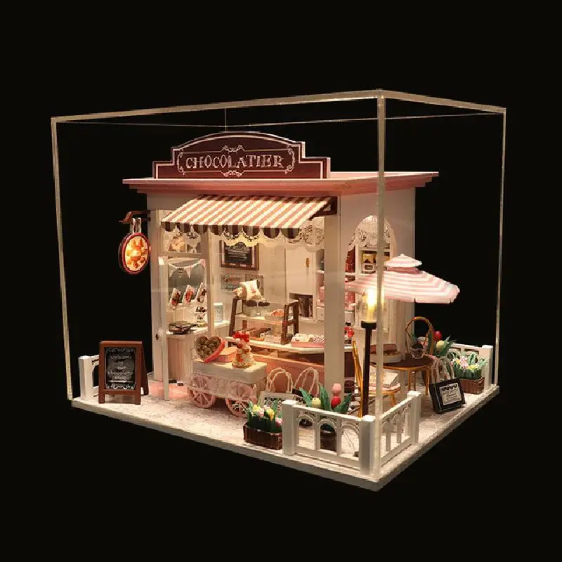 

DIY MINI Doll House Furniture 3D Wooden Miniaturas Dollhouse Handmade Model Building Kits Toys for Children Adult Birthday Gifts