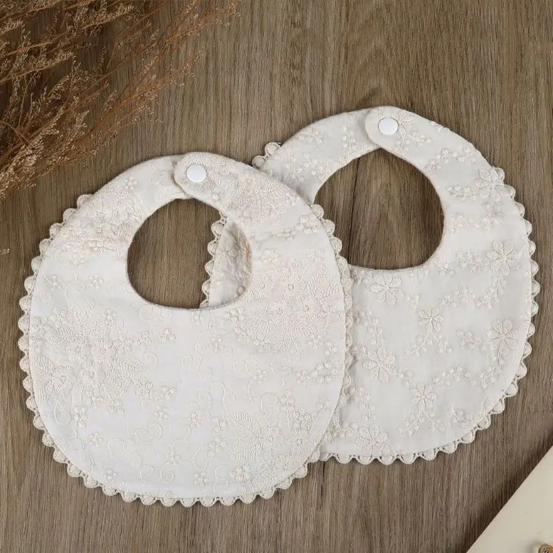 

Newborn Baby Boys Girls Embroidery Saliva Towel Kids Toddler Feeding Burp Cloth Cotton Bib Scarf