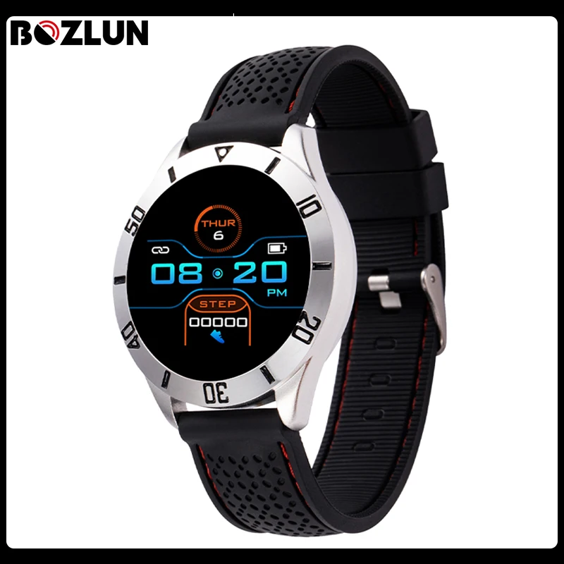 

Умные часы BOZLUN с одним касанием, мужские деловые спортивные водонепроницаемые IP67 Смарт-часы с пульсометром для IOS Samsung Huawei K10