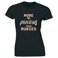 more precious than rubies with diamond image t shirt for women