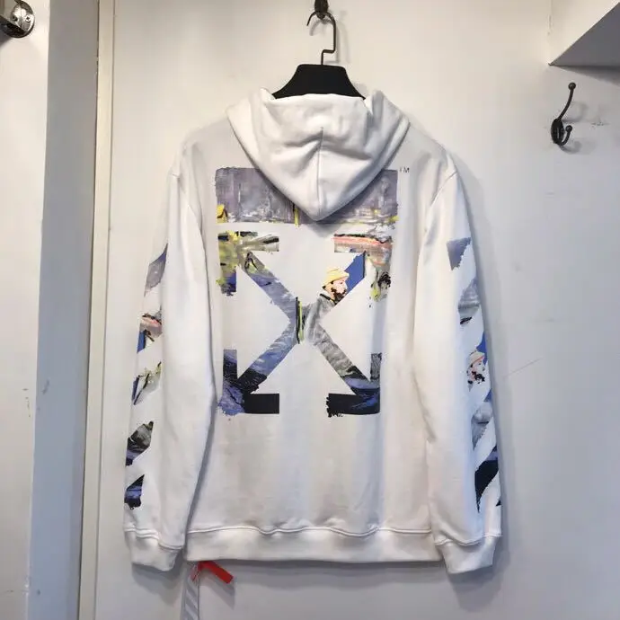 

2019 spring autumn new fashion br ow oil painting arrow sports leisure men's and women's identical Hoodie