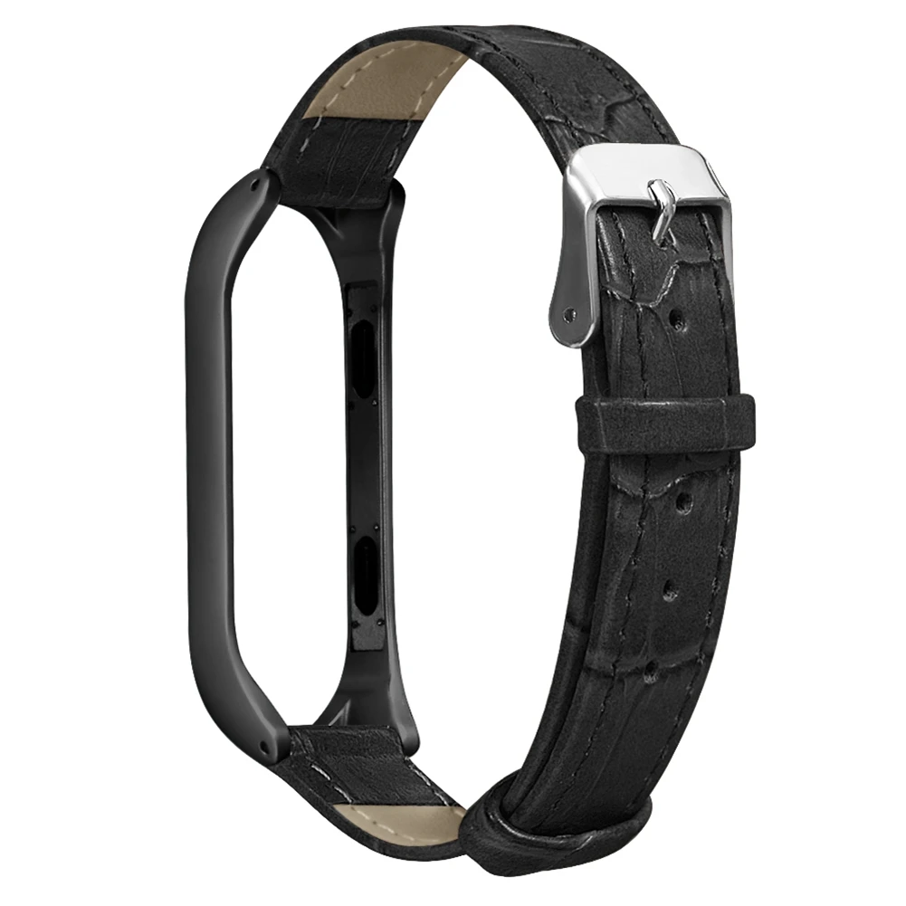Для Xiaomi mi Band 3 4 фитнес-трекер красочные кожаные mi Band 4 3 ремешок черный золотой чехол модные браслеты