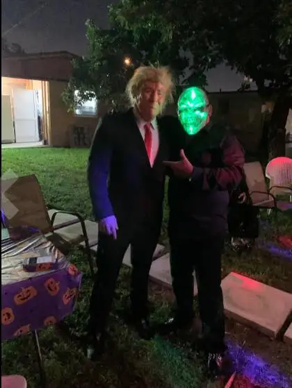 MASCARELLO Halloween Dress Latex Donald Trump latex Mask high Quality Rubber Props with Hair Realistic Cosplay Party for adult | Дом и сад