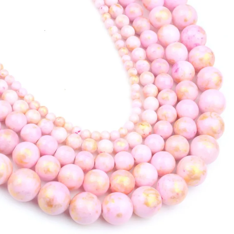 Бусины из нефрита и натурального камня для браслетов ожерелий 4-15 дюймов |