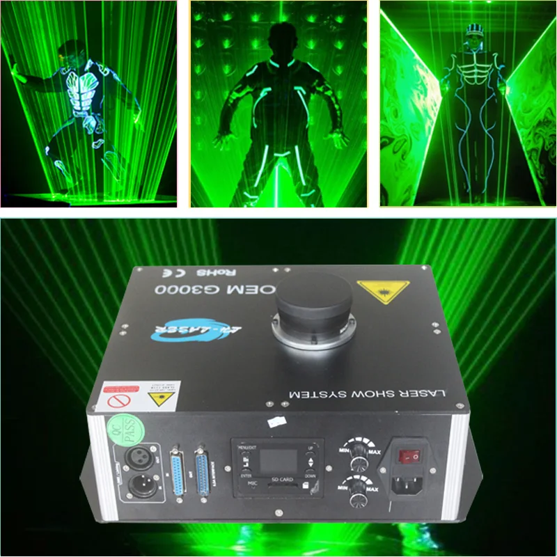 Новый дизайн 2000 МВт/3000 МВт лазерный человек DJ шоу/бар танцы Laserman шоу/сценическое