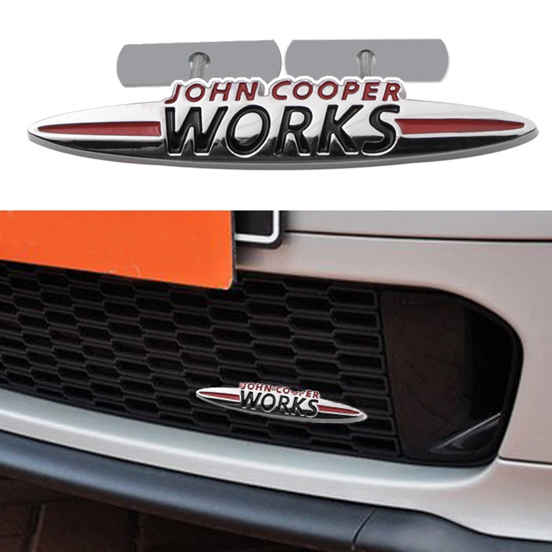 1 шт. 3D металлический Джон Куперс работает значок решетка эмблема Передняя JCW