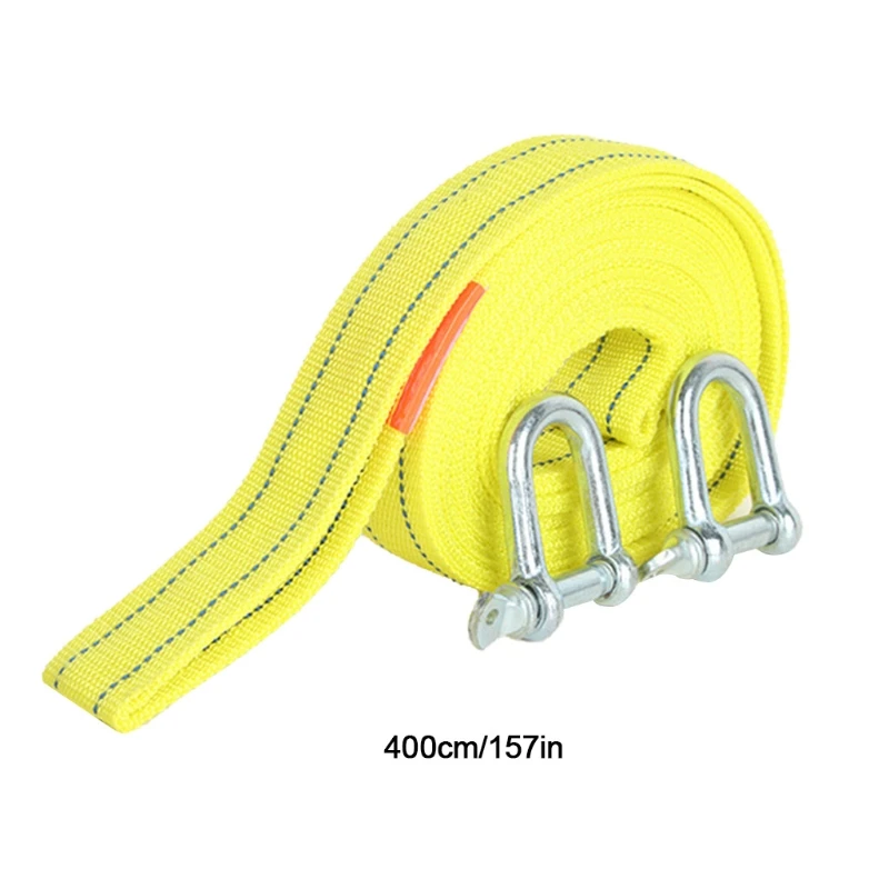 

Q9QD Winch Line Heavy Duty Reflective Tow Ropes 5 Tons 4 M Cable High Strength Safety Hook Trailer Car Emergency Towing Rope