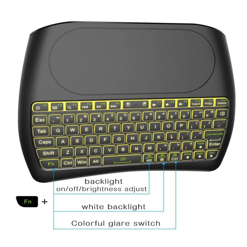 D8 Pro Bluetooth 2 4G Беспроводная клавиатура 7 цветов подсветка Английский Русский гриф