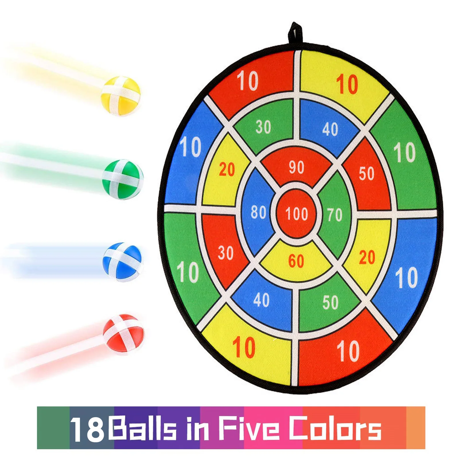 

36CM Children's Target Toy Safety Sticky Ball Cloth Quality Target Darts Toy Indoor Outdoor Parent-child Activity Game natural