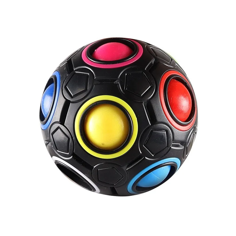 Magic Rubix Cube Rainbow Ball Cube Speed Football Puzzle Ball Fidget Toys for Children Adult Stress Reliever Decompression Ball images - 6